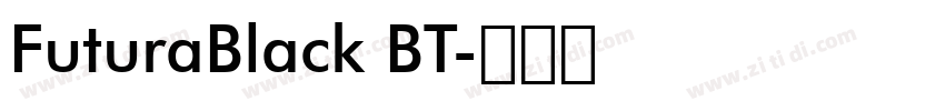 FuturaBlack BT字体转换